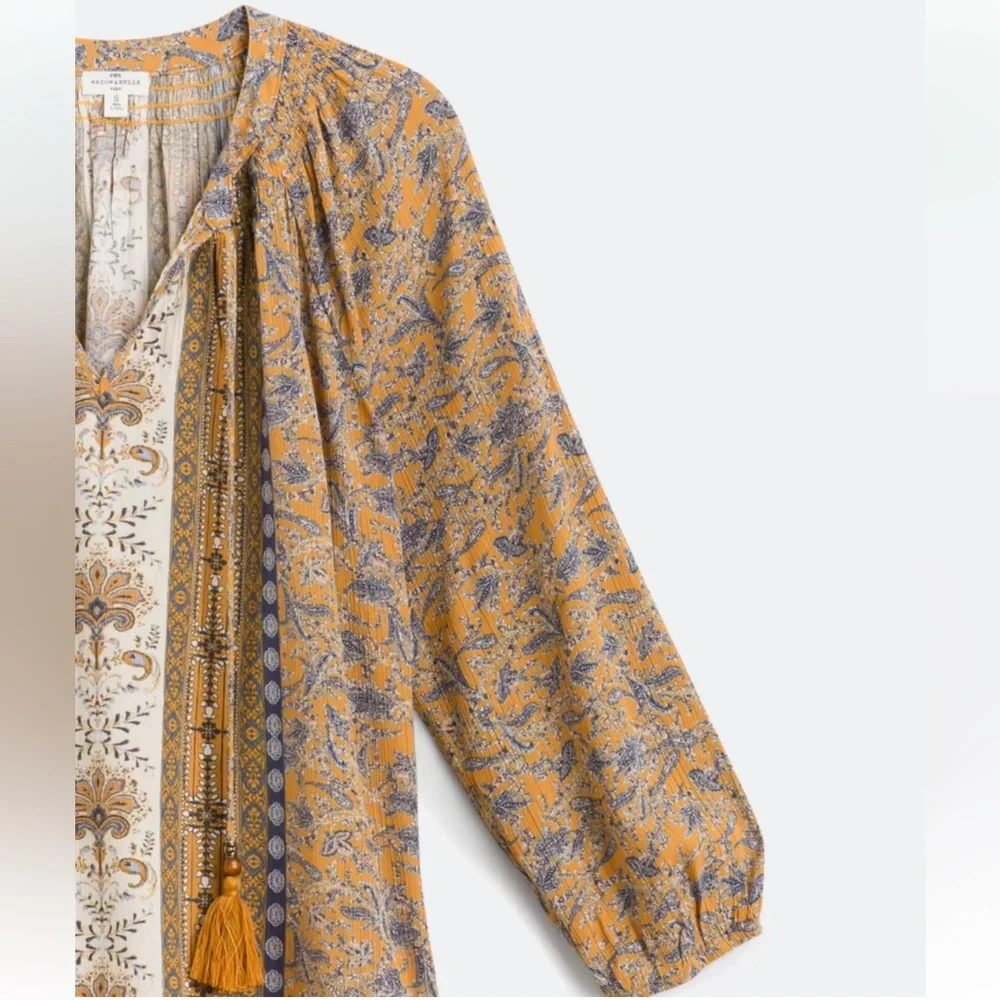 Mustard Yellow Tassel Detail Top - Picture 7 of 16